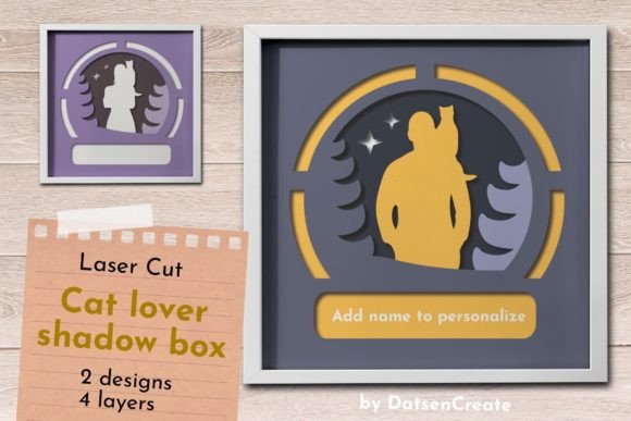 Download Cat Lover Shadow Box, Feline Light Box - Premium Resources