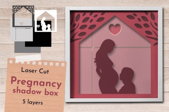 Download Family Shadow Box, Pregnant Light Box - Premium Bundle