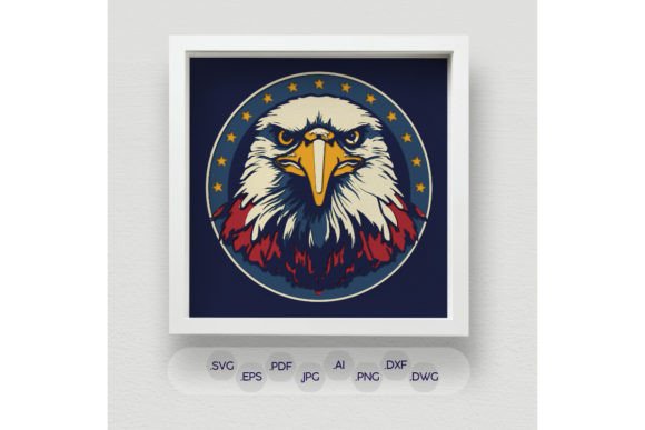 Download 3D Eagle Shadow Box SVG, American Symbol - Eagle shadow box Collection